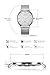 SINOBI Ultra Thin Minimalist Stainless Steel Mesh Band Mens Watch Simple Easy Reading Watch