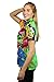V.H.O Funky Hawaiian Blouse Women Short-Sleeve Front-Pocket Every Shirt Is a Unique Mix Multicolor Unisex