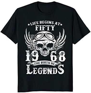 Life Begins At 50 Birthday Legends Gift Tee