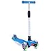 BELEEV Kick Scooter Kids 3 Wheel Scooter, 4 Adjustable Height, Lean to Steer LED Light Up Wheels Children from 3 to 14 Years Old (Dark Blue)