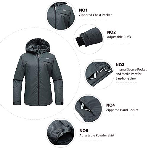 image for Wantdo Women's Winter Ski Jacket Mountain Waterproof Raincoat Wind Blo