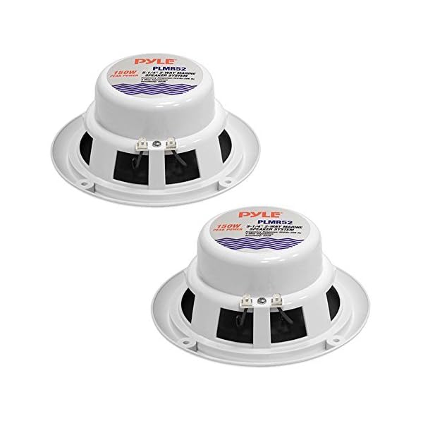 PYLE-150-Watts-525-Inch-2-Way-White-Marine-Speakers PYLE-150-Watts-525-Inch-2-Way-White-Marine-Speakers