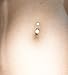 LUBINGSHINE 14G Stainless Steel Crystal Disco Ball Belly Button Rings Body Piercing Navel Bars (White)