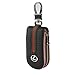 Leather Car Smart Key Chain Universal Key Holder Bag Black Zipper Case Cover Wallet Bag Shell Fob Ring (Lexus)