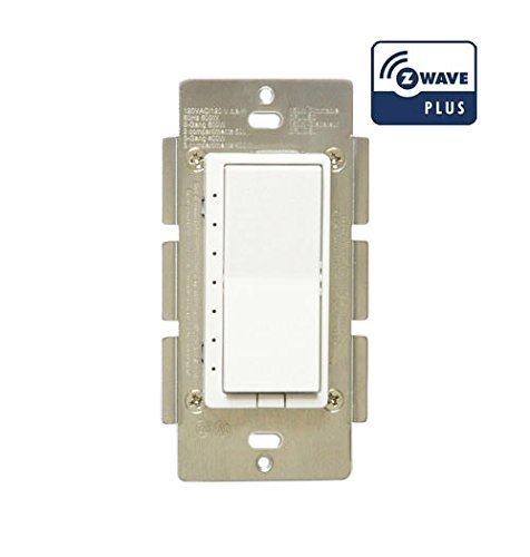ZWP Z-Wave Plus In Wall Smart Light Dimmer Switch with Instant Status Repeater - Compatible with Alexa