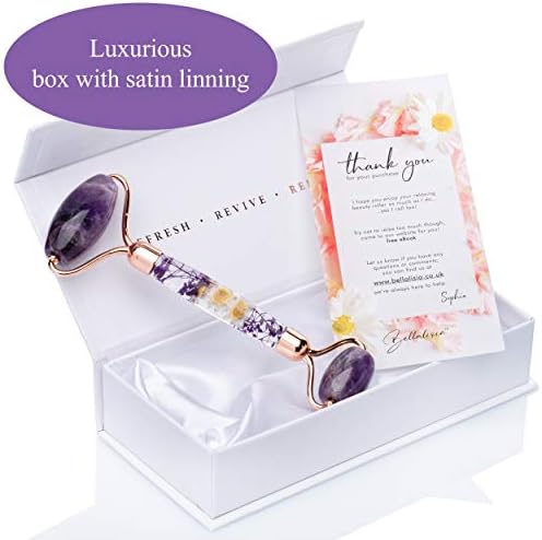 Bellalisia Ametyst wałek do masażu twarzy, naturalny ...