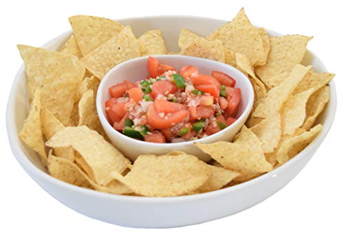 2 Tier Chip and Dip Serving Set- Snack Serving Tray- Salad Bowl Serveware Set For Parties