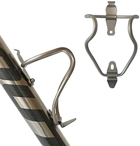 heDIANz Titanium Alloy MTB Road Bike Bicycle Water Bottle Cage Drink Cup Rack Holder - Silver