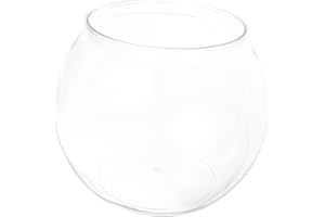 BUGUUYO Plastic Transparent Fish Bowl Small Aquarium for Betta Fish and Goldfish Impact Resistant Design for Desktop and Office Portable Fish Tank