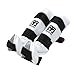 MOOTO Taekwondo Shin Instep Protector Black & White S to XL (White, 1.S(134-152cm or 4.39-4.98