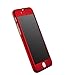 Aulzaju iPhone 6 Plus/6s Plus Full Body Case,iPhone 6 Plus Red Front Back Case with Tempered Screen Protector for iPhone 6s Plus Sleek Shockproof Cover