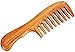 Jaciya Wide Tooth Comb Natural Green Sandal Wooden Hair Comb - No Static Sandalwood Scent Natural Hair Detangler Comb - Handmade Wavy Handle Detangling Comb