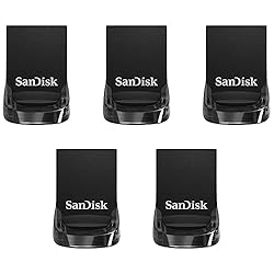 SanDisk 128GB 5-Pack Ultra Fit USB 3.1 Flash Drive