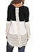 Sherosa Women's Back Lace Patchwork Long Sleeve Tunic Shirts Blouses(Black,L)