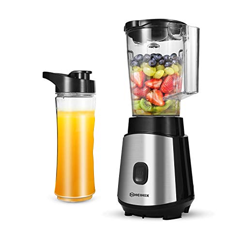 HEIHOX Personal Blender for Shakes, Smoothies with BPA Free 32 Oz. Jar
