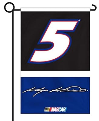 Kasey Kahne #5 Deluxe 2-Sided GARDEN Flag WITH METAL POLE Banner Nascar Racing