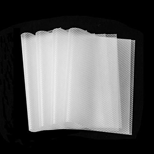 Uspace 4 Pcs Fridge Mats Plastic Refrigerator Shelf Liner, Refrigerator