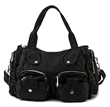 Scarleton Multi Zipper Washed Satchel H1344