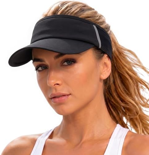 4pk UPF50+ Seamless Sports Visor Hats Foldable Lightweight Beach Cap Golf PBFRDSJ Sun Visor Hats for Women UPF 50+ UV Protection Empty  main image 4