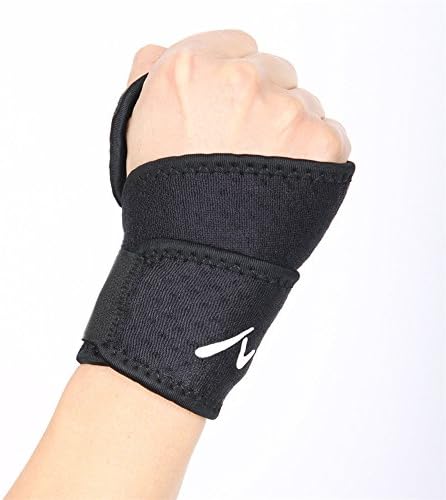 QiTeng Adjustable Wrist Wrap with Thumb Stabilizer Breathable Wrist Wraps Support, Powerlifting, One Pair Wrist Wraps Weightlifting for Men/Women WB002 Black