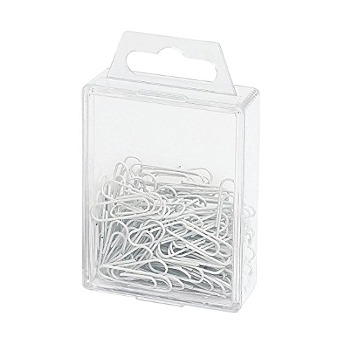 Wedo 901244200 Metal Plastic Coated Paper-Clips, 27 mm, Pack of 100 White
