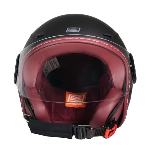 ORIGINE ECE 22.06 Approved Jet Motorcycle Helmet, Lightweight and Compact Urban Scooter Helmet with Long Transparent Visor