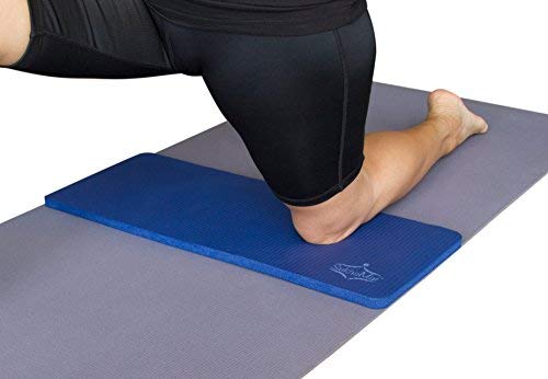 SukhaMat Yoga Knee Pad – New! 15mm (5/8″) Thick – The Best Yoga Knee pad for a Pain Free Practice. Cushions Pressure Points. Complements Your Full-Size Yoga mat. (Dark Blue)