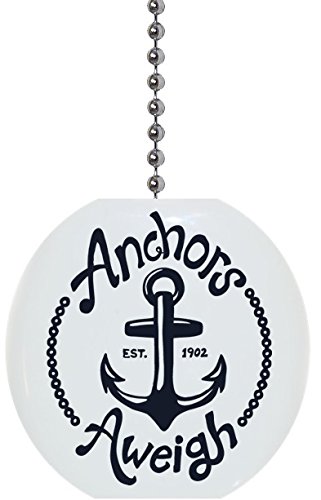 Anchors Aweigh Solid Ceramic Fan Pull