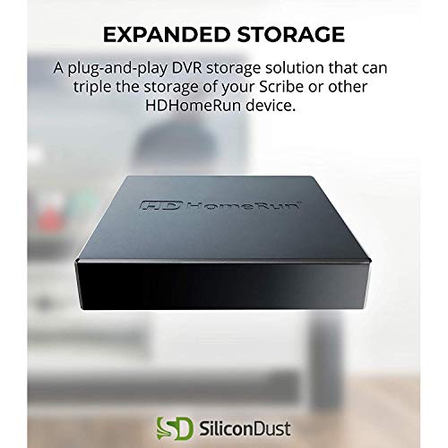 SiliconDust HD Homerun SERVIO DVR Tuner with 2TB of Storage (HHDD-2TB) and Monoprice Indoor Flat 4K HDTV Multi-Directional Antenna Bundle