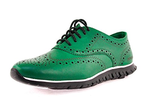 Cole Haan Women's Zerogrand Wingtip Oxford 7.5 Green-Black