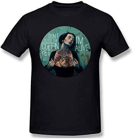 Sallyigueroa Mens Coheed and Cambria I'm Alive Casual Style Black T-Shirt with Short Sleeve for Men
