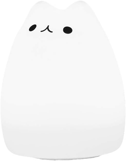 bdrsjdsb Touch Sensor LED Night Light USB Charge Cute Silicone Cat Bedside Decor Lamp Gift B