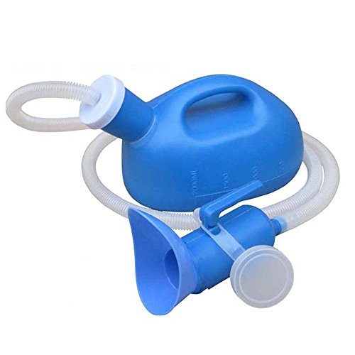 sxbest 1 Pack 2000ML Unisex Travel Pee Urinal Potty Bottle Female Drainage Container Truckers Bed Bedding Plastic Urinal Bottle Toilet Blue