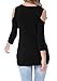 levaca Womens 3/4 Sleeve Off Shoulder Loose Tops Twist Front Casual T Shirts