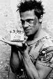 Fight Club Movie (Brad Pitt Holding Soap) Poster Print