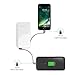 dodocool MFi Power Bank 5000 mAh 2-Port with Micro-USB Cable and Lightning Cable [MFI Certified] for iPhone 8/ 8 Plus/ X/ 7/ 7 Plus/ 6 / 6 Plus Samsung LG HTC and more (5000 mAh+White)