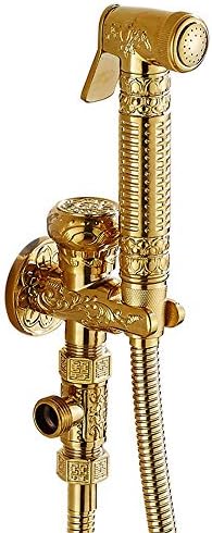 WasserhahnTap European style all copper angle valve bidet irrigator toilet golden spray gun mop pool washing machine antique faucet set