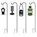 Urban Deco 4PK Heavy Duty Shepherds Hook, 37' Inch Tall Adjustable Height Shepards Hooks for Outdoor, Plant Hangers Garden Stakes, Plant Hooks Pole for Wedding, Garden, Outdoor