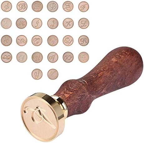 GALABY: 26 English Letters Wax Seal Stamp Retro Wooden Antique Sealing Wax Scrapbooking Stamps Craft Wedding Decorative Invitation