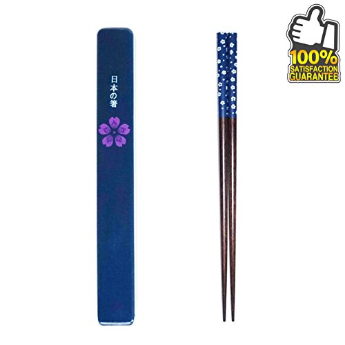 Youda Top Grade Japanese Natural Wood Chopsticks, Reusable Classic Style, 1 Pairs Set with Case, Value Gift - Thumbnail 5