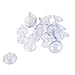 Pawfly 20-Piece Food Grade Aquarium Suction Cups Soft Clips 4 mm Airline Tube Holders/Clamps for Fish Tank, Clear 0.2