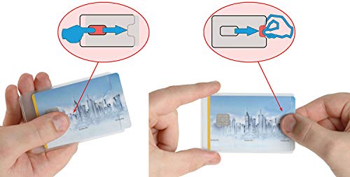 valonic credit card sleeves 12x id card protector with hole/opening, frosty transparent, strong plastics, top quality, business card sleeves, driver's license, holder