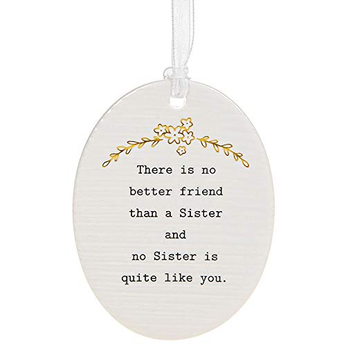 Shudehill Giftware There Is No Better Friend Than A Sister Small Oval Ceramic Plaque
