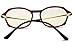SOOLALA Womens Fashion Designer Diamond Cut Edge Oval Frame Reading Glasses
