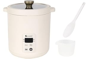 soseki Mini Rice Cooker 2 Cup, Digital Rice Cooker Small With 4 Pre-Set Recipes, 1.3qt 120v Non-Stick Small Rice Cooker 4 Cup