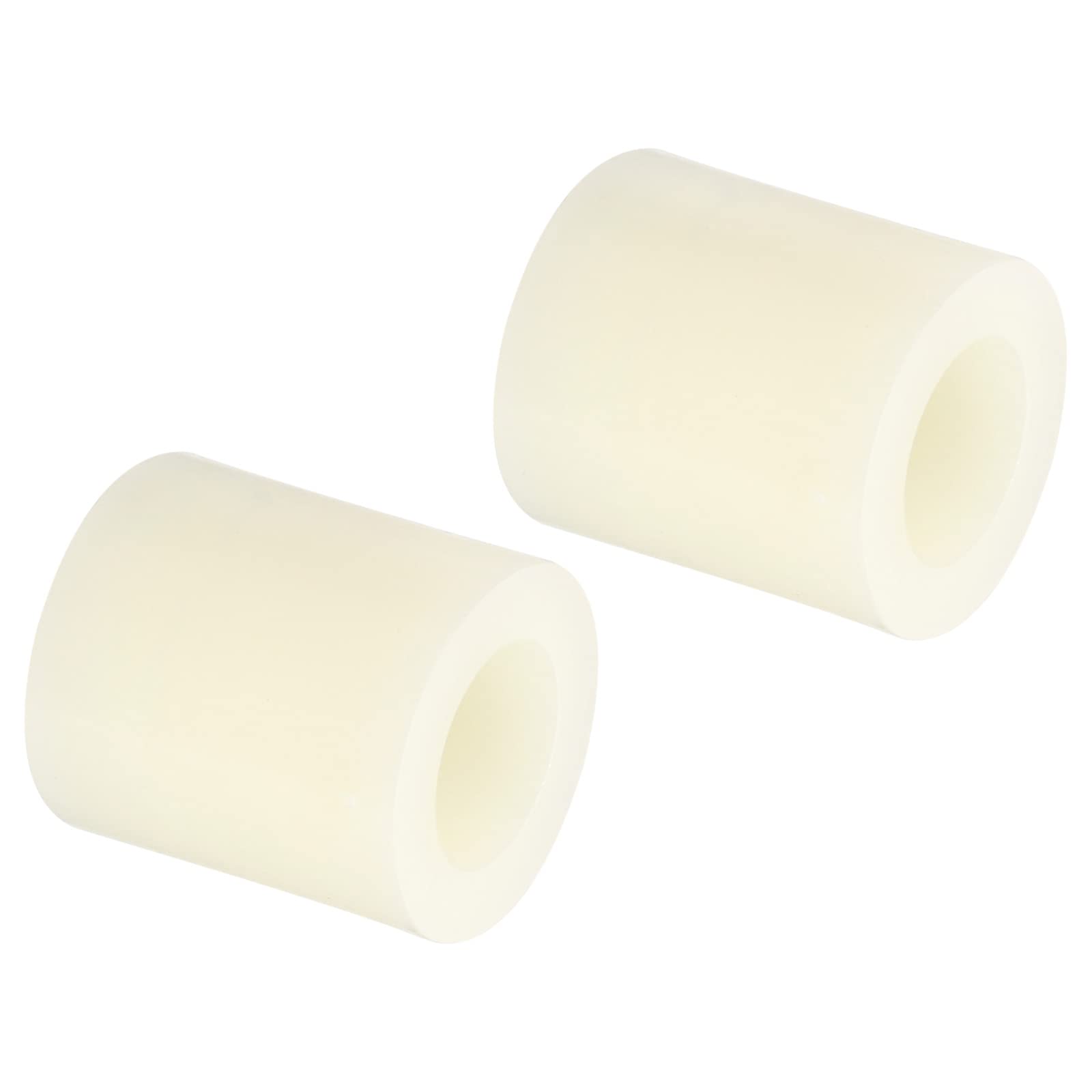 PATIKIL M8 Round Spacer Washer, 24 Pack Nylon 8.2mm ID x 14mm OD x 15mm L for M8 Screws Block 3D Printer TV Wall Mounting Electrical Outlet, Beige