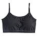 VeaRin Big Girls' Cotton Training Crop Bra with Padding,Starter Bras for Girls Pack of 4 White
