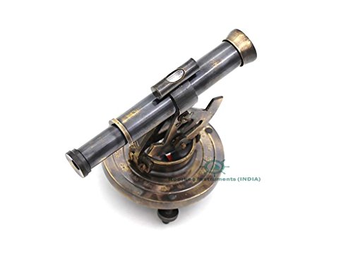 Roorkee Instruments India Unusual Gifts Vintage Look Brass Surveying Theodolite - Alidade Level