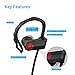 TURATA Bluetooth Earbuds Bluetooth Headset Wireless Noise Cancelling Headphones in Ear Sweatproof V4.1 Earphones for Sport (Black)