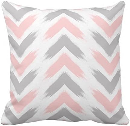 Modern pastel pink gray arrow brushstrokes pattern throw 2424 pillow case cover